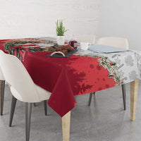 Poland Christmas Tablecloth Dziadek Mroz With Wreath - Wonder Print Shop