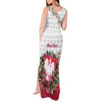 Poland Christmas Tank Maxi Dress Dziadek Mroz With Wreath - Wonder Print Shop
