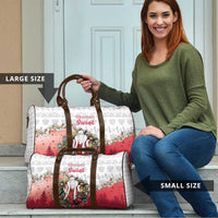 Poland Christmas Travel Bag Dziadek Mroz With Wreath - Wonder Print Shop