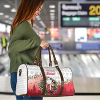 Poland Christmas Travel Bag Dziadek Mroz With Wreath - Wonder Print Shop