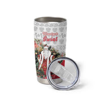 Poland Christmas Tumbler Cup Dziadek Mroz With Wreath - Wonder Print Shop