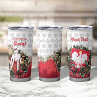 Poland Christmas Tumbler Cup Dziadek Mroz With Wreath - Wonder Print Shop