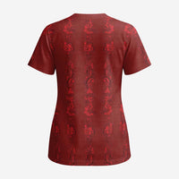 Philippines Christmas Scrub Top Parol Xmas Barong Style - Wonder Print Shop