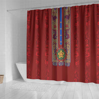 Philippines Christmas Shower Curtain Parol Xmas Barong Style - Wonder Print Shop