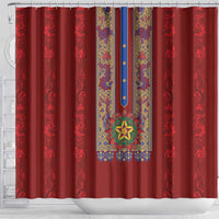 Philippines Christmas Shower Curtain Parol Xmas Barong Style - Wonder Print Shop