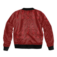 Philippines Christmas Sleeve Zip Bomber Jacket Parol Xmas Barong Style - Wonder Print Shop