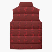Philippines Christmas Sleeveless Puffer Jacket Parol Xmas Barong Style - Wonder Print Shop
