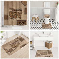Native American Bathroom Set Retro Map Stitching Effect