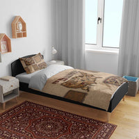 Native American Bedding Set Retro Map Stitching Effect