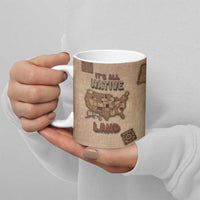 Native American Ceramic Mug Retro Map Stitching Effect