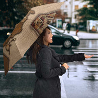 Native American Umbrella Retro Map Stitching Effect