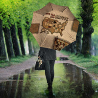 Native American Umbrella Retro Map Stitching Effect