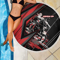 Horse Racing Beach Blanket Giddy Up