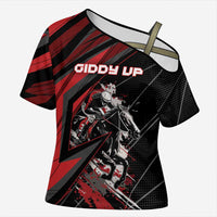 Custom Horse Racing Cross Shoulder Shirt Giddy Up