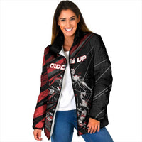 Custom Horse Racing Padded Jacket Giddy Up