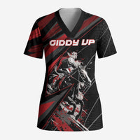Custom Horse Racing Scrub Top Giddy Up