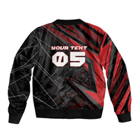Custom Horse Racing Sleeve Zip Bomber Jacket Giddy Up