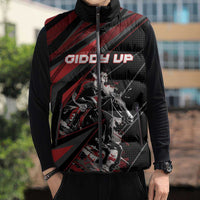 Custom Horse Racing Sleeveless Puffer Jacket Giddy Up