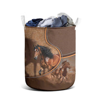 Horse Racing Laundry Basket Royal Race Leather Effect