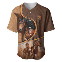 Personalized Horse Racing Baseball Jersey Royal Race Leather Effect
