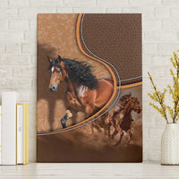 Horse Racing Canvas Wall Art Royal Race Leather Effect