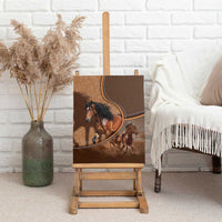Horse Racing Canvas Wall Art Royal Race Leather Effect