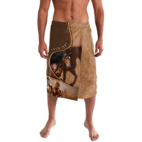 Personalized Horse Racing Lavalava Royal Race Leather Effect