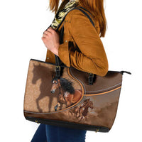 Horse Racing Leather Tote Bag Royal Race Leather Effect