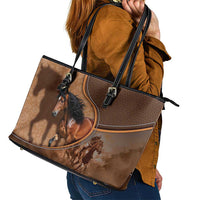 Horse Racing Leather Tote Bag Royal Race Leather Effect