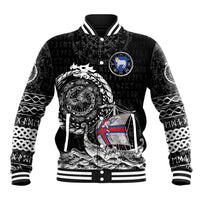 Personalized Viking Faroe Islands Baseball Jacket Faroese Viking Ship