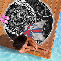 Viking Faroe Islands Beach Blanket Faroese Viking Ship