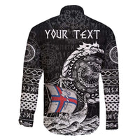 Personalized Viking Faroe Islands Family Matching Long Sleeve Bodycon Dress and Hawaiian Shirt Faroese Viking Ship