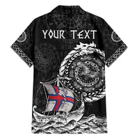 Personalized Viking Faroe Islands Family Matching Off Shoulder Maxi Dress and Hawaiian Shirt Faroese Viking Ship