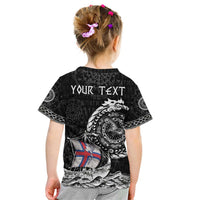 Personalized Viking Faroe Islands Kid T Shirt Faroese Viking Ship