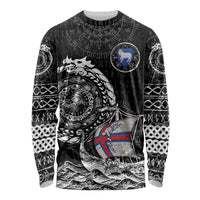 Personalized Viking Faroe Islands Long Sleeve Shirt Faroese Viking Ship