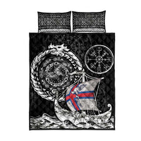 Viking Faroe Islands Quilt Bed Set Faroese Viking Ship