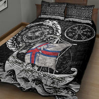 Viking Faroe Islands Quilt Bed Set Faroese Viking Ship