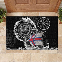 Viking Faroe Islands Rubber Doormat Faroese Viking Ship