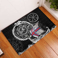 Viking Faroe Islands Rubber Doormat Faroese Viking Ship