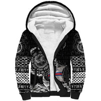 Personalized Viking Faroe Islands Sherpa Hoodie Faroese Viking Ship