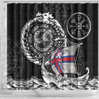 Viking Faroe Islands Shower Curtain Faroese Viking Ship