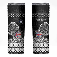 Personalized Viking Faroe Islands Skinny Tumbler Faroese Viking Ship