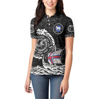 Personalized Viking Faroe Islands Women Polo Shirt Faroese Viking Ship