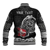 Personalized Viking Denmark Baseball Jacket Danish Viking Ship