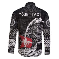 Personalized Viking Denmark Family Matching Short Sleeve Bodycon Dress and Hawaiian Shirt Danish Viking Ship