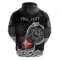 Personalized Viking Denmark Hoodie Danish Viking Ship