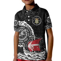 Personalized Viking Denmark Kid Polo Shirt Danish Viking Ship