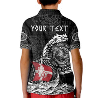 Personalized Viking Denmark Kid Polo Shirt Danish Viking Ship