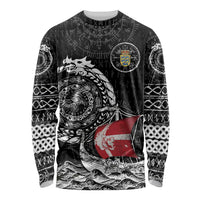 Personalized Viking Denmark Long Sleeve Shirt Danish Viking Ship