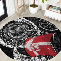 Viking Denmark Round Carpet Danish Viking Ship